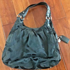 Coach black Madison op art signature shoulder bag